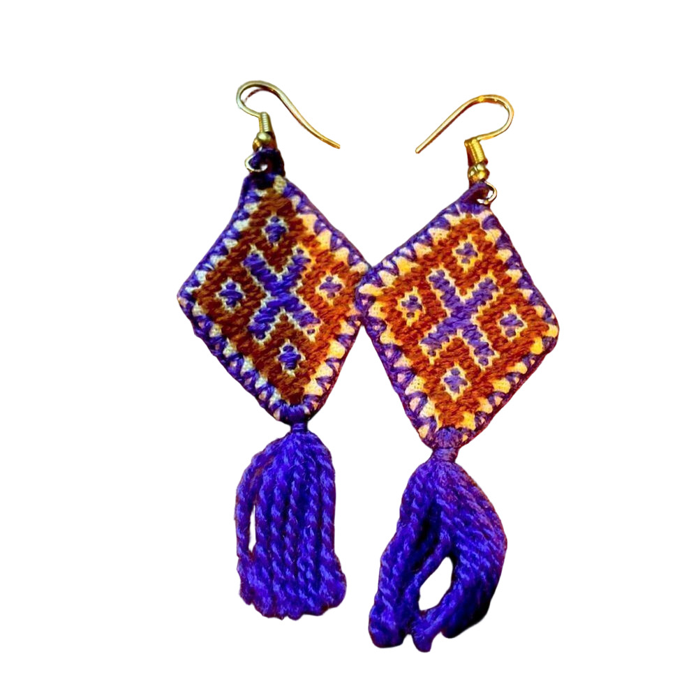 Handmade Embroidered earrings